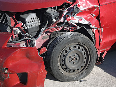 I finally got to see what`s left of my car.  I`ll just pop the hub cap on and be on my way (see October 16 above).