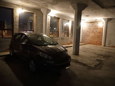 AT LAST there are lights in my parking garage!  I nearly wept. (See November 18, 2021)