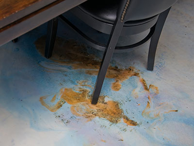 I tried the macaroni and cheese at a new restaurant.  I don`t have a picture of that, but the floor was pretty cool.