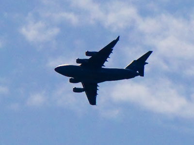 The sky is crowded over the birthplace of aviation.