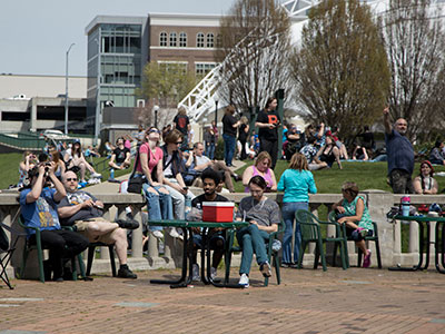 It was like a picnic or a festival in downtown Dayton.