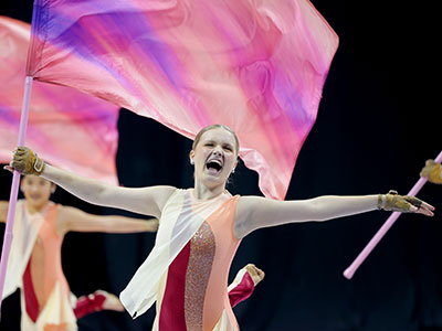 I`m lucky because every year the best color guard teams in the world come to my town.