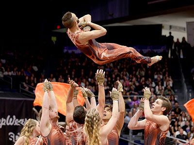 Thousands of people dropped in to the UD Arena for the final night of WGI`s color guard world championships.