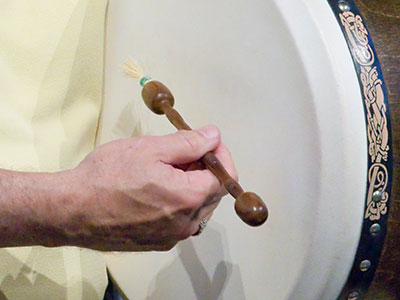 Hands making music.