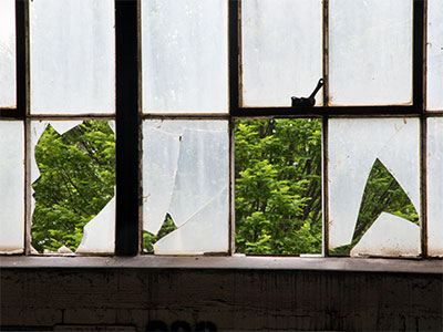 An optimist sees trees. A pessimist sees broken glass.