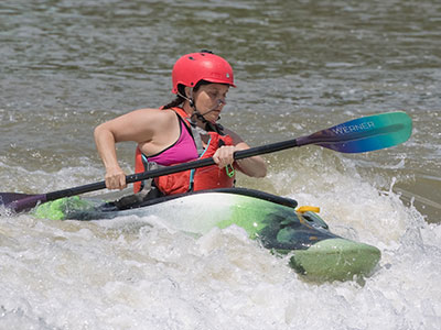 I taught a photography workshop at the river today, and this kayaker showed up at just the right time.