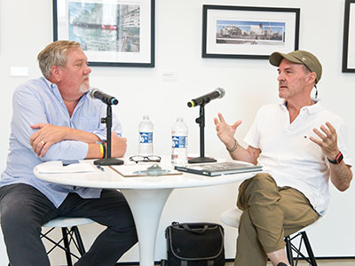 Ron Rollins moderated an artist talk with Andy today.
