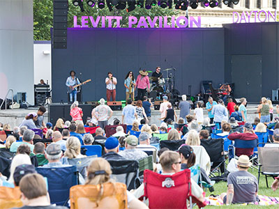 It was a beautiful night for an outdoor concert.