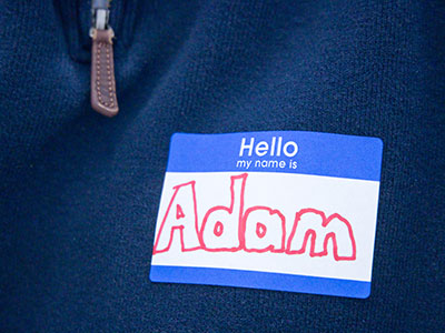 It wasn`t a family gathering, so name tags were needed.