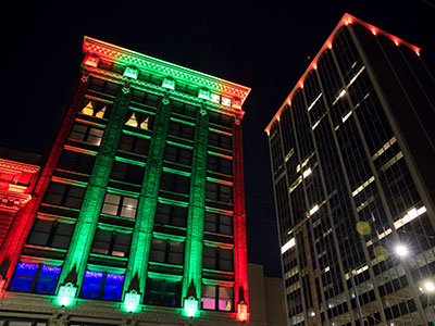It`s Christmastime in the city.