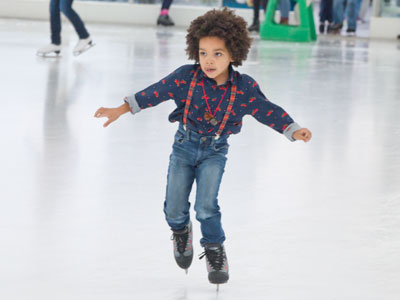 He might be wondering why all the other skaters are going the opposite direction.