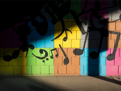 Music in the shadows.