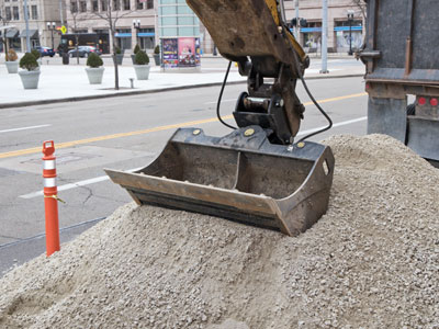A small mountain has appeared in downtown Dayton.