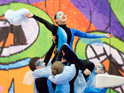 The blue color on their faces represents tears.