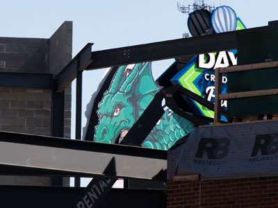 Major renovations continue at the Dayton Dragons stadium, although there`s a game in two weeks.