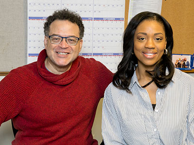 Opera stars came to visit the radio station.