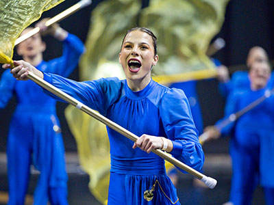 Today was the color guard regional championship.  World championships begin on Thursday!