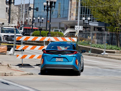 CORRECTION:  I still might get run over in the crosswalk even though the street is closed (see April 2 above).