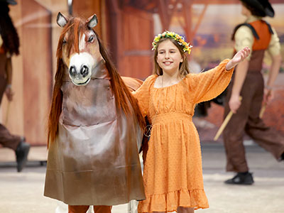 This show with `horses` got the greatest response from the audience, and it`s gone viral online.  The team from a Catholic school in Louisiana won the bronze medal.