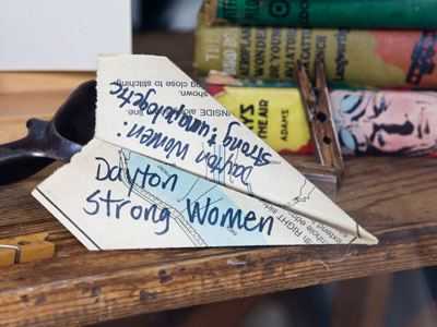 From a storefront art installation by Samantha Hughes.