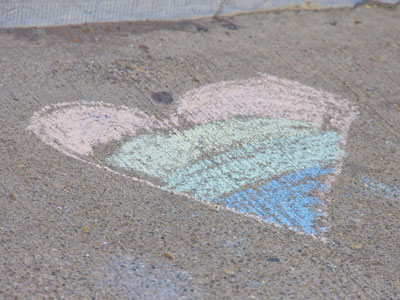 Somebody put the chalk to use (see June 4 above).