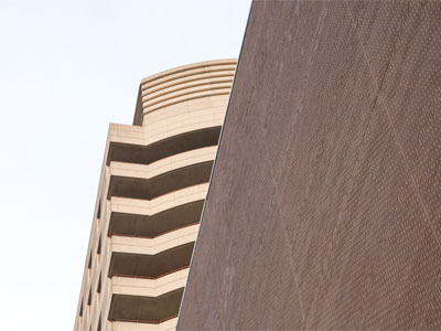 Back view of the Schuster Center.