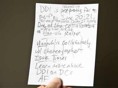 This morning before going to work, I recorded narration for a brief video.  This is my carefully-prepared script.