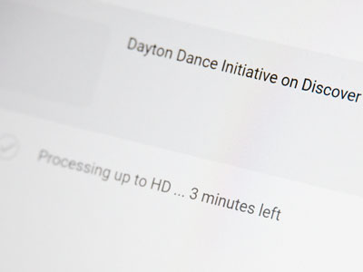 Then I uploaded the finished video to YouTube.  For 45 minutes, it had just three minutes of processing to go.
