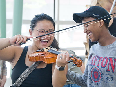 The FIRST time you pick up an instrument it`s fun.