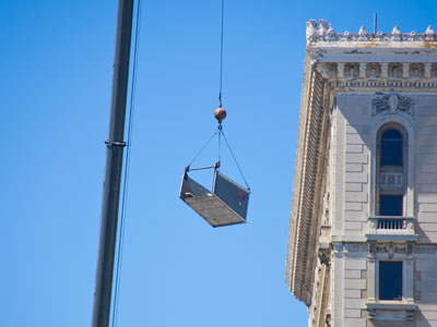 It was a big day for cranes. It was a big day for cranes.