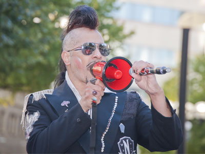 This guy really wanted to be heard.