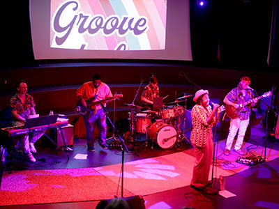 Evan and his band The Groove Essentials had an album release party at the Arcade.