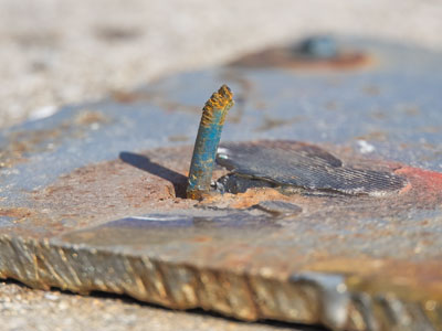 The red shoe was built to last (see October 7, 2025), but it didn`t survive the Oregon District Halloween party.