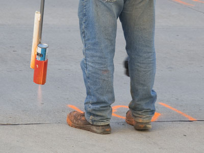 Everything below the knee is tinted orange.