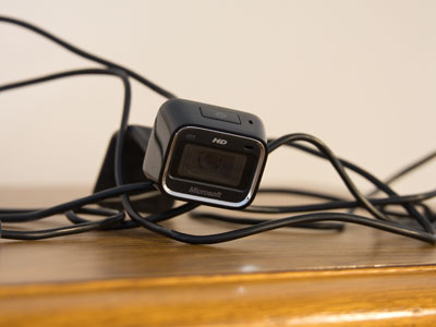 I attended a meeting this morning using my webcam.