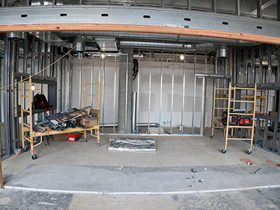 Imagine a grand piano and string quartet playing in here.