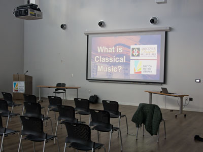 The presentation has moved off my kitchen table to a library meeting room (see January 14 above).