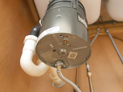 And I used my camera to get a look under the disposal.