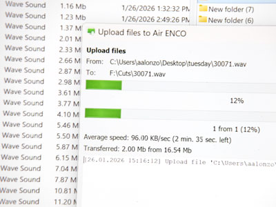  . . . and then uploaded my voice to the radio station.