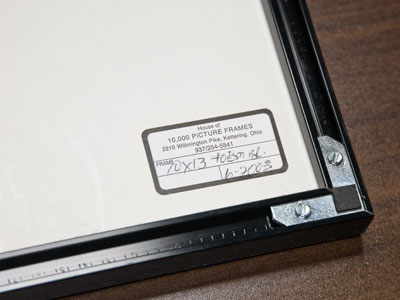 The frame had accumulated dust and bugs since 2003.