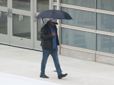 I walked outside to take pictures, but it was raining.