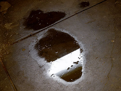 It rained inside.