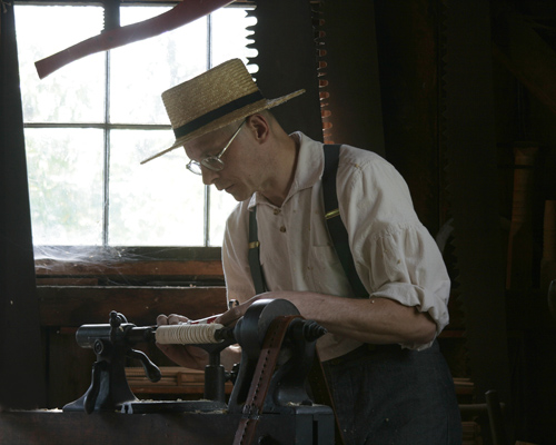 Woodworker at Carriage Hill